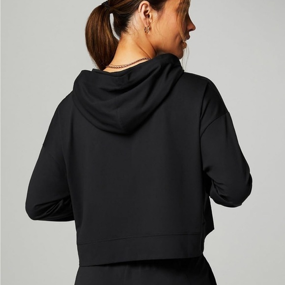 Fabletics Black Women's Cropped Hoodie - Picture 2 of 6